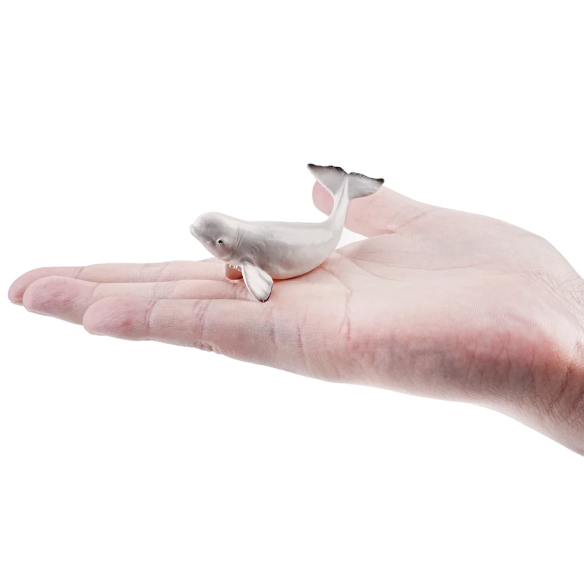 Petite figurine bébé béluga ToyMany | Baleine blanche