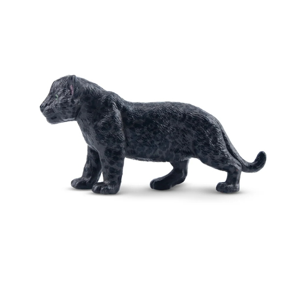 Figurine bébé jaguar noir ToyMany | Panthère noire, 7,1 cm