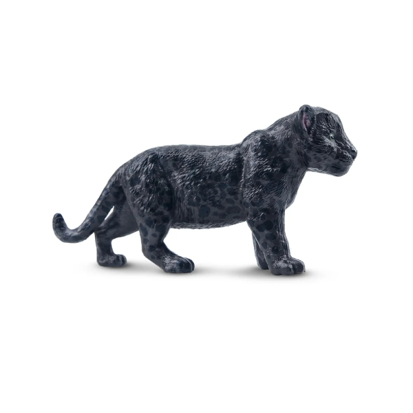 Figurine bébé jaguar noir ToyMany | Panthère noire, 7,1 cm