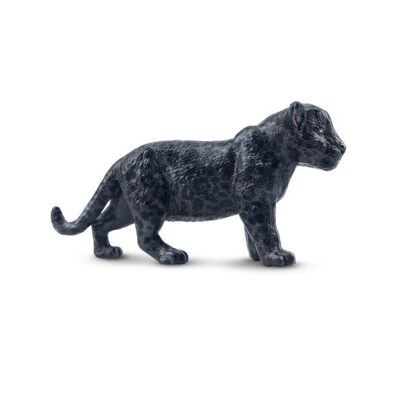 Figurine bébé jaguar noir ToyMany | Panthère noire, 7,1 cm