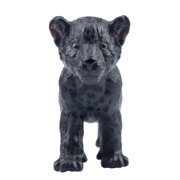 Figurine bébé jaguar noir ToyMany | Panthère noire, 7,1 cm