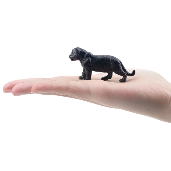 Figurine bébé jaguar noir ToyMany | Panthère noire, 7,1 cm
