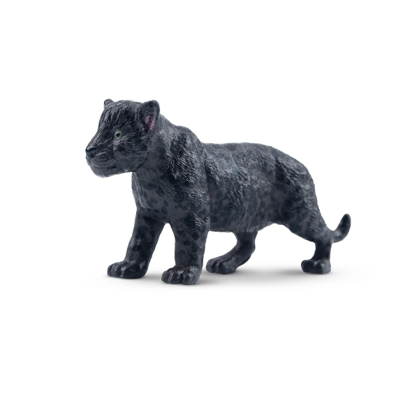 Figurine bébé jaguar noir ToyMany | Panthère noire, 7,1 cm