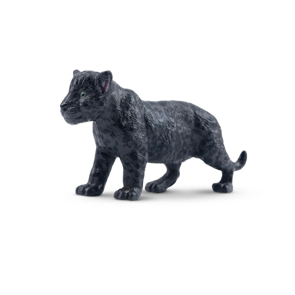 Figurine bébé jaguar noir ToyMany | Panthère noire, 7,1 cm