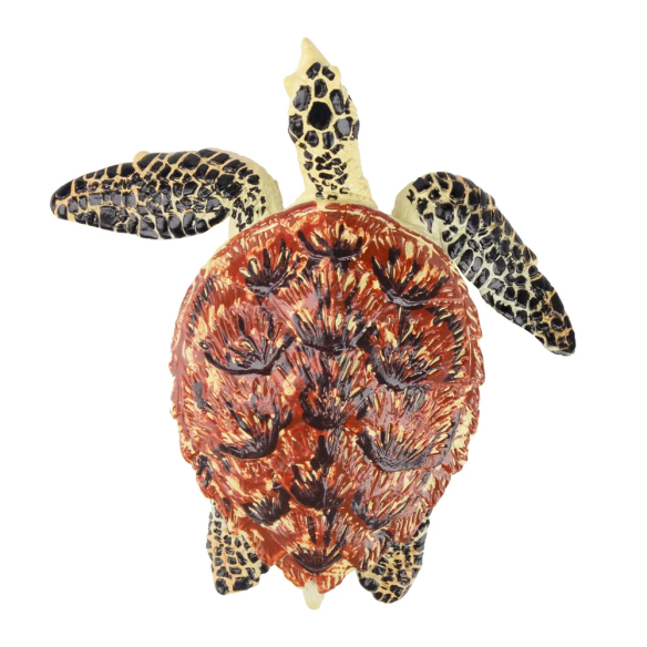 Figurine tortue imbriquée ToyMany | Tortue marine, 8,3 cm