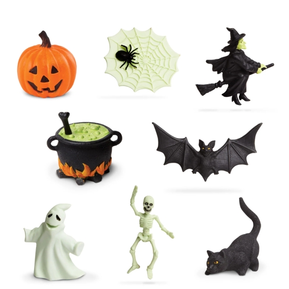 8 figurines Halloween phosphorescentes Safari Ltd 678004