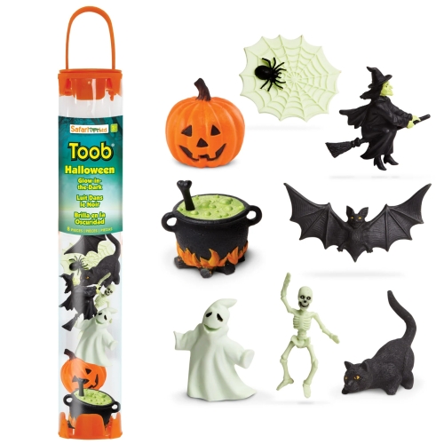 8 figurines Halloween phosphorescentes Safari Ltd 678004