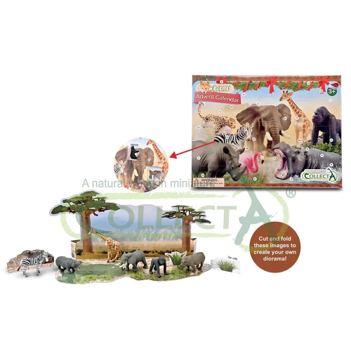Calendrier de l'Avent animaux sauvages CollectA : 24 cases 2