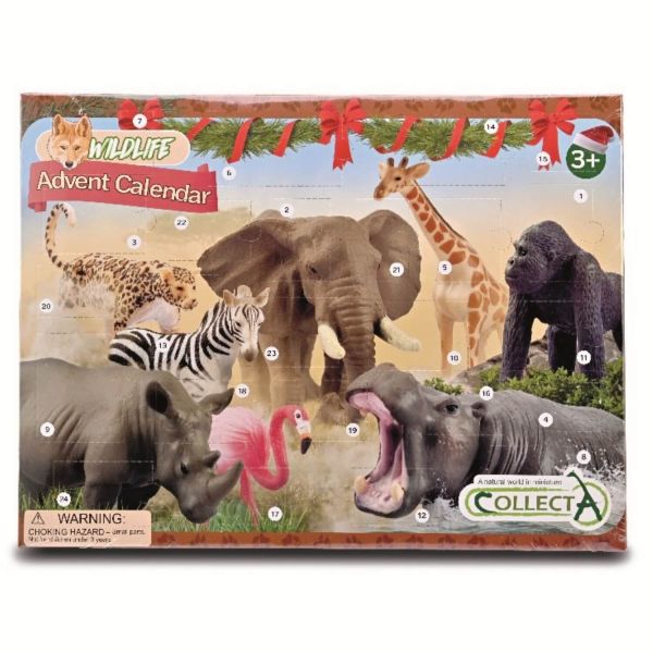 Calendrier de l'Avent animaux sauvages CollectA : 24 cases