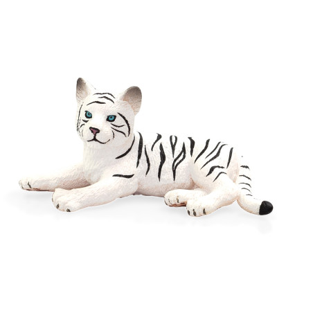 Figurine Bébé Tigre blanc couché - Mojo 387015 | Matériel pédagogique | Enrichissement Montessori
