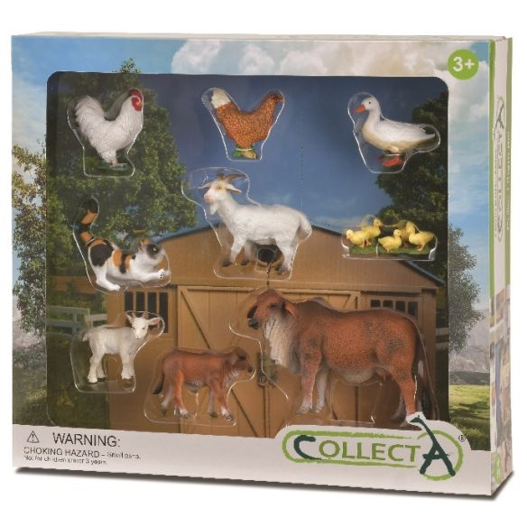 Coffret ferme CollectA 84049 : 9 figurines et leur décor