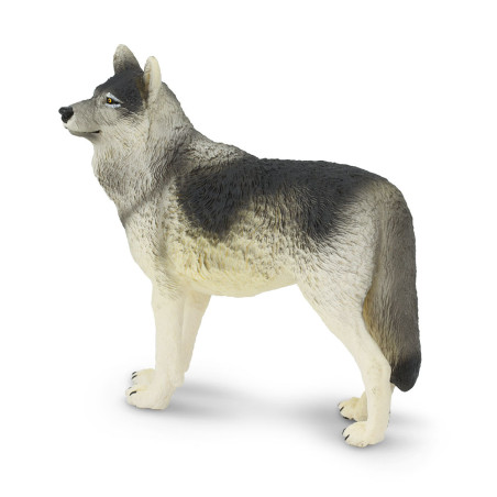 Figurine Loup - Safari Ltd® 112689 | Jouet réaliste | Matériel pédagogiqueAnimaux Montessori