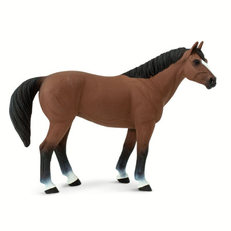 Figurine Cheval Quarter Horse Hongre - Safari Ltd® 153005 | Jouet réaliste | Matériel pédagogiqueAnimaux Montessori