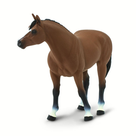 Figurine Cheval Quarter Horse Hongre - Safari Ltd® 153005 | Jouet réaliste | Matériel pédagogiqueAnimaux Montessori