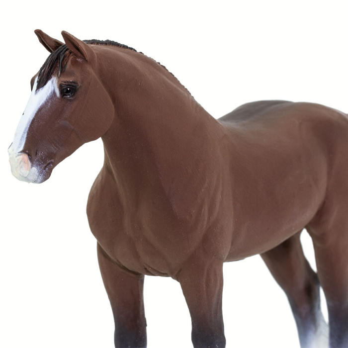 Figurine Cheval Étalon Clydesdale - Safari Ltd® 157805 | Jouet réaliste | Matériel pédagogiqueAnimaux Montessori