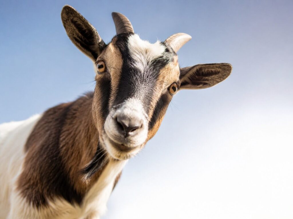 Animaux de la ferme la chèvre biquette