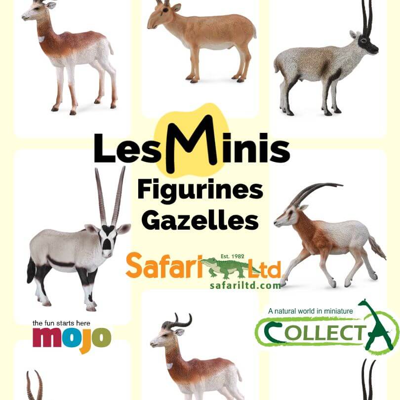 Figurines gazelles CollectA Safari Bully Papo Schleich à collectionner Diorama