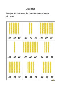 Fiches Exercices gratuit à imprimer en PDF tables de seguin Montessori