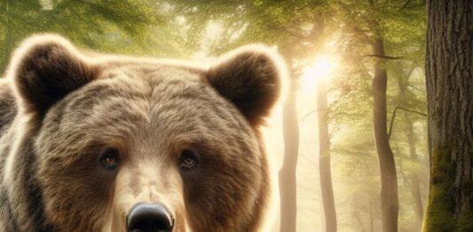 Figurine d'ours brun détaillée, un ajout magnifique pour toute boutique d'animaux sauvages.