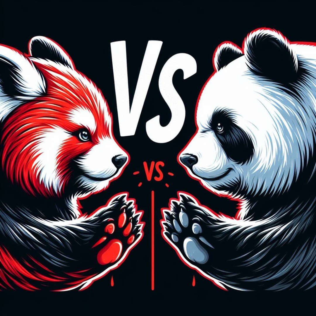 Comparaison des pandas géants et des panda roux