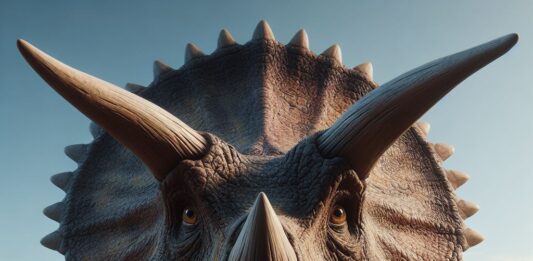 Figurine Triceratops - Vue de face