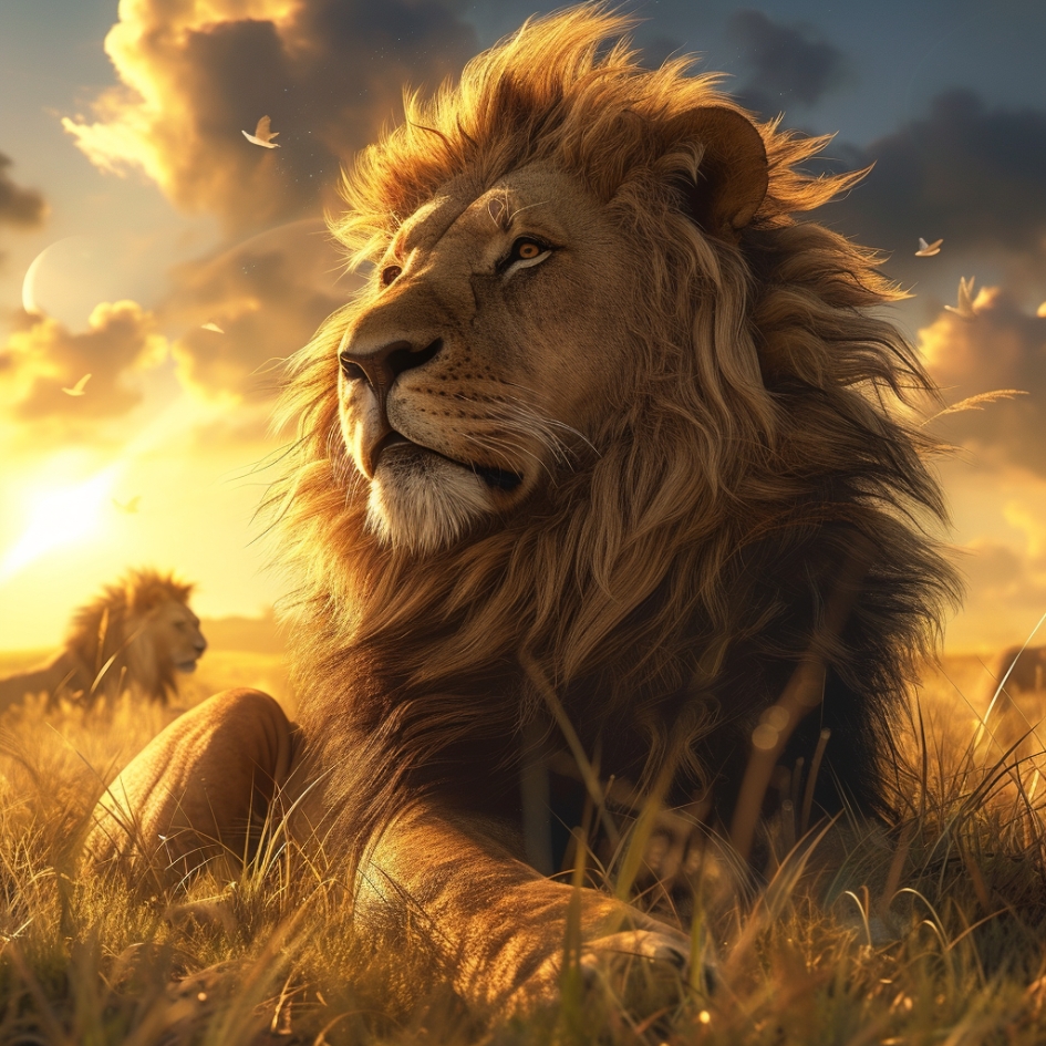 Roi de la jungle le lion de la savane