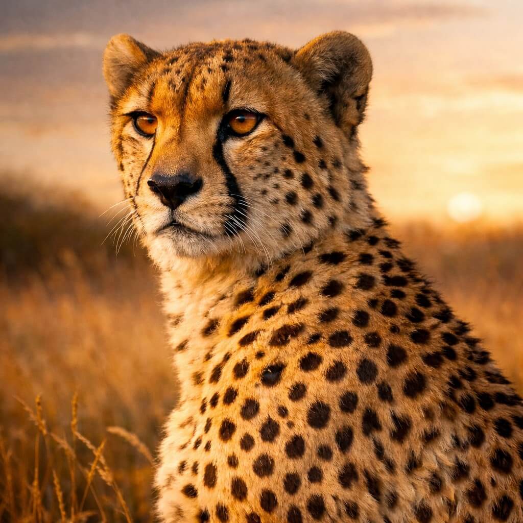 Portrait du guépard