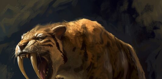Smilodon félin étint pleistocene
