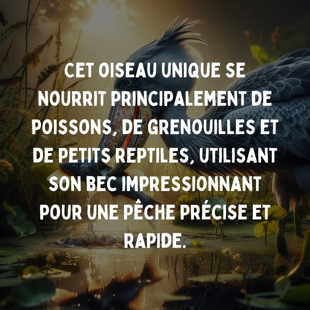 Bec en sabot du nil oiseau et sa fiche pedagogique et sa figurine