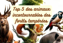 Top 5 des animaux des forets tempérées
