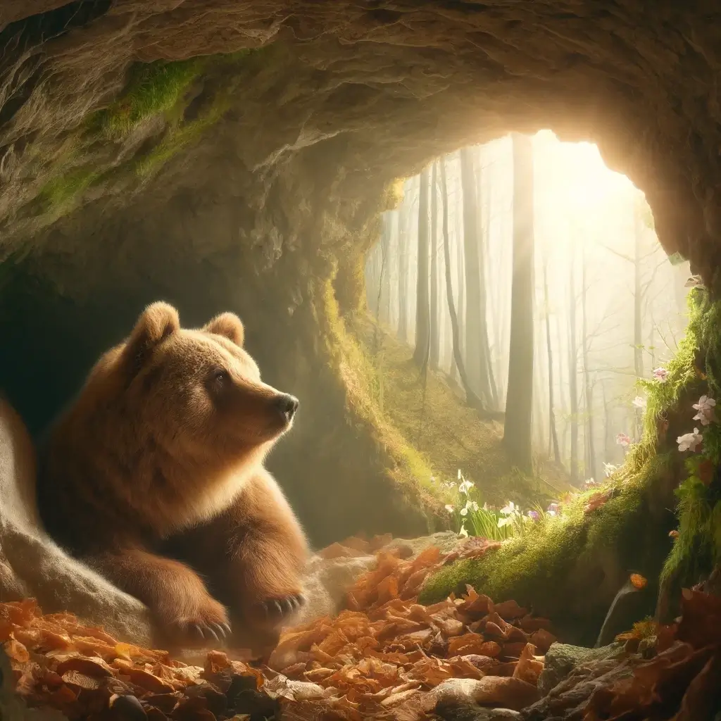 ours qui sort de l'hivernation hibernation