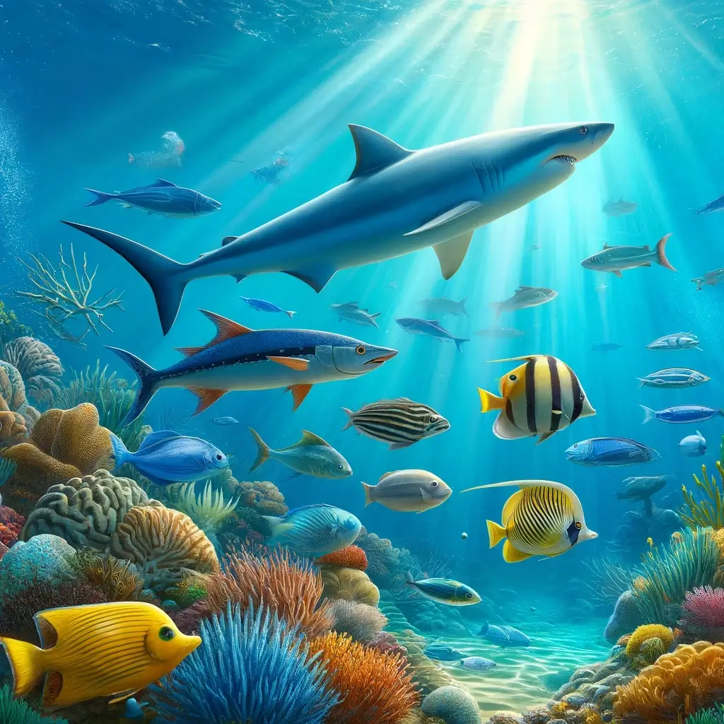 Requin maintenant une température corporelle supérieure à celle de l'eau grâce à un système de circulation sanguine particulier, exemple de poisson à sang froid