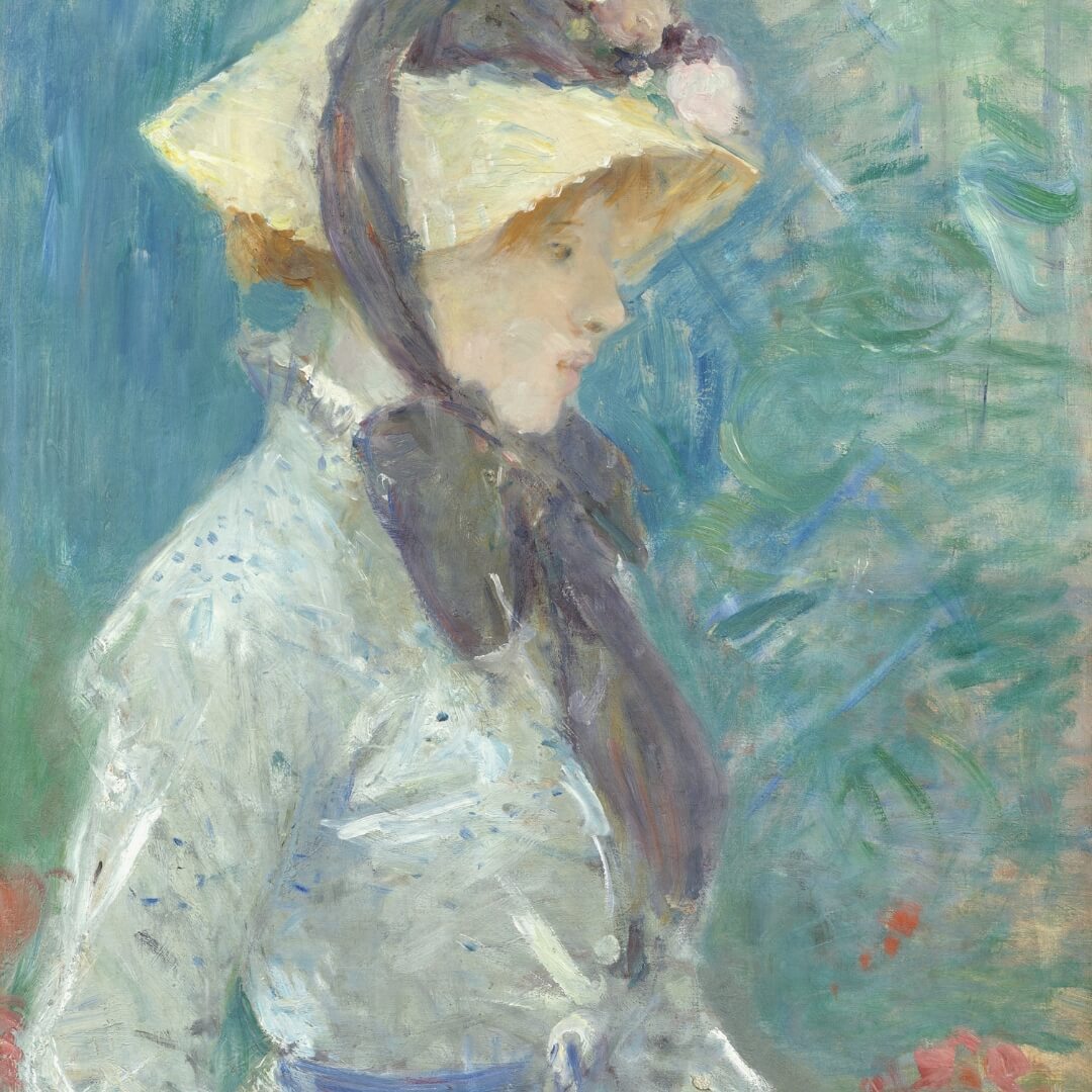 Événement célébrant 150 ans d'impressionnisme, avec des participants admirant des peintures de Renoir.