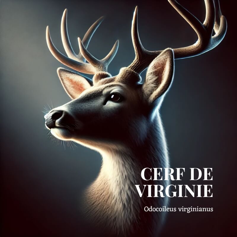 Cerf de Virginie mâle montrant ses bois élégants.