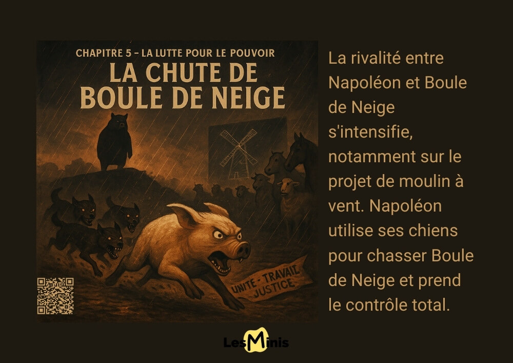 Illustration symbolisant la propagande et la manipulation dans La Ferme des Animaux