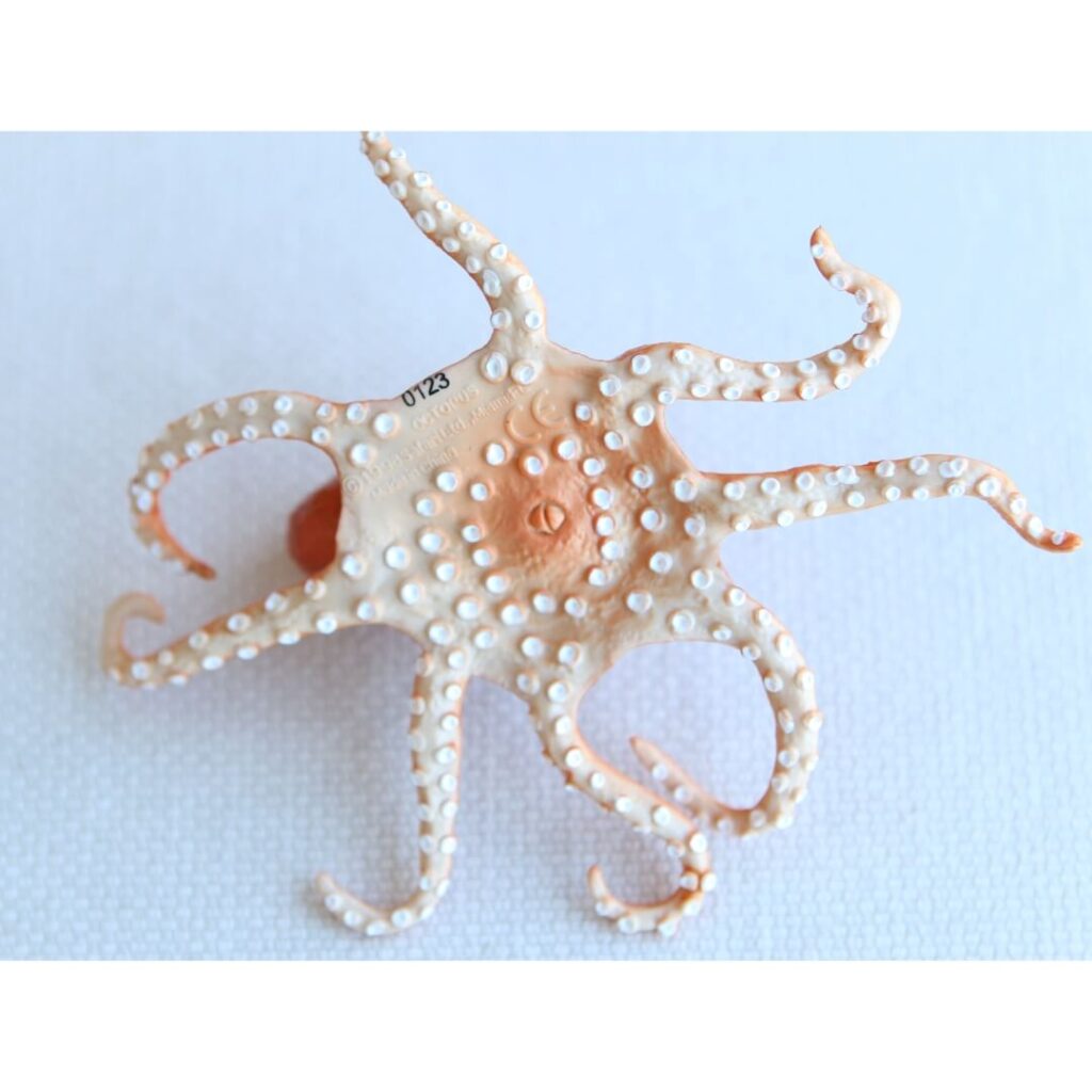 Poulpe figurine réaliste Safari Ltd jouet pieuvre marine invertébrée 8 bras flexibles ventouses détaillées collection océan