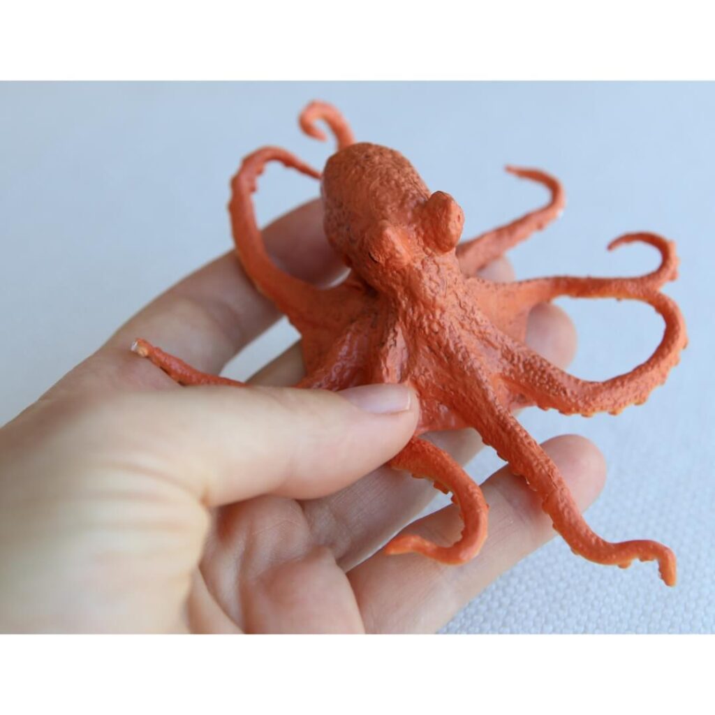 Figurine poulpe Safari Ltd 274429 ultra réaliste jouet pieuvre 8 bras ventouses détaillées invertébré marin éducatif