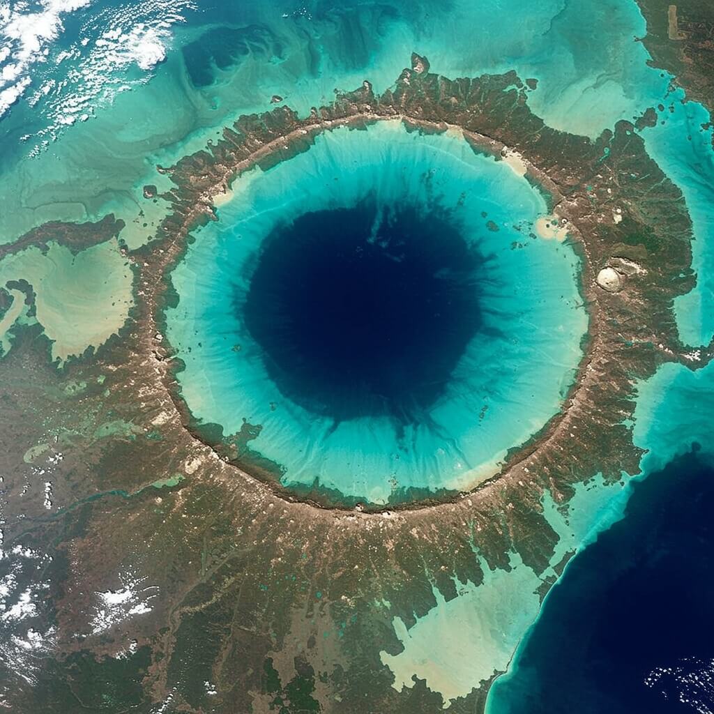 Chicxulub Le cratère de Chicxulub, situé dans la péninsule du Yucatán au Mexique, a été formé par l'impact d'un astéroïde d'environ 10 à 15 kilomètres de diamètre. 