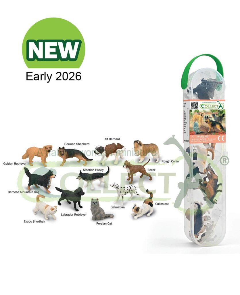 Collection complète animaux domestiques Collecta 2026 - Chiens et chats figurines
