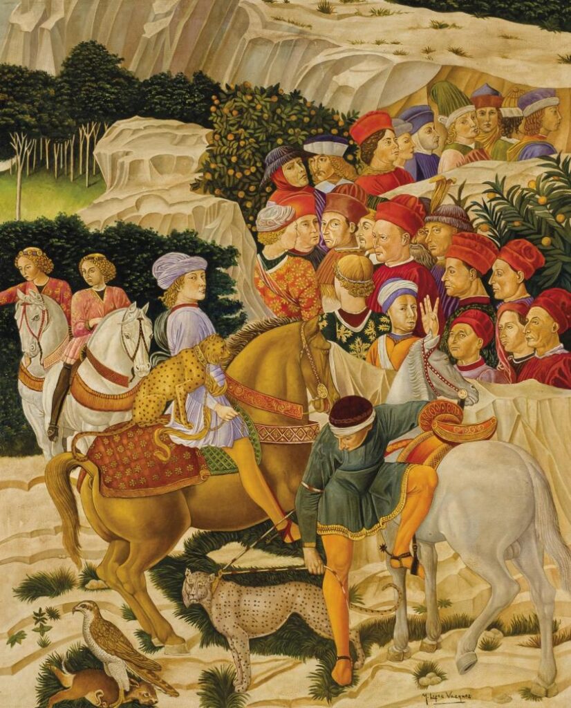 Le Cortège des Rois Mages,1459-1463,
Benozzo Gozzoli (Florence, Palazzo Medici-Riccardi)