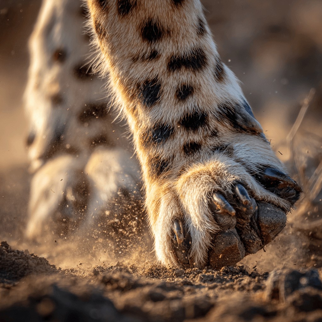 Pattes griffes guepard