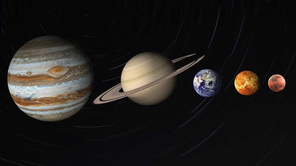 Jupiter Saturne Terre mars
