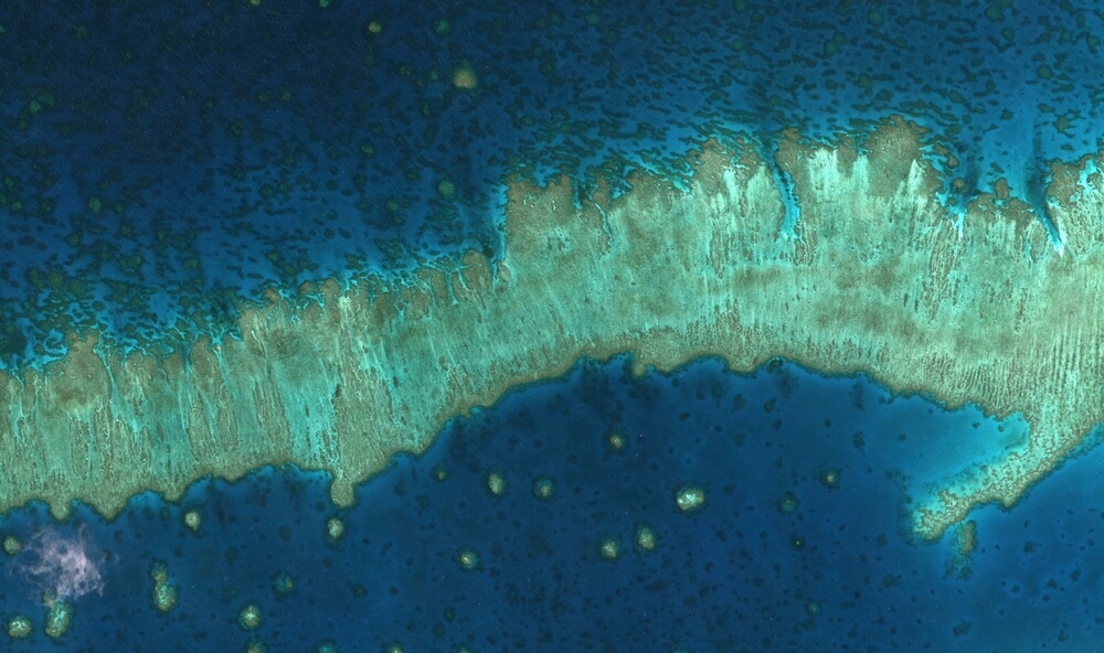 Grande Barrière de corail, Australie. Vue du ciel